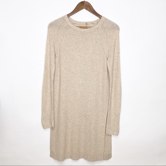 Anthropologie Moth Tan Tunic Side Slit Sweater XS, EUC. - Picture 5 of 14